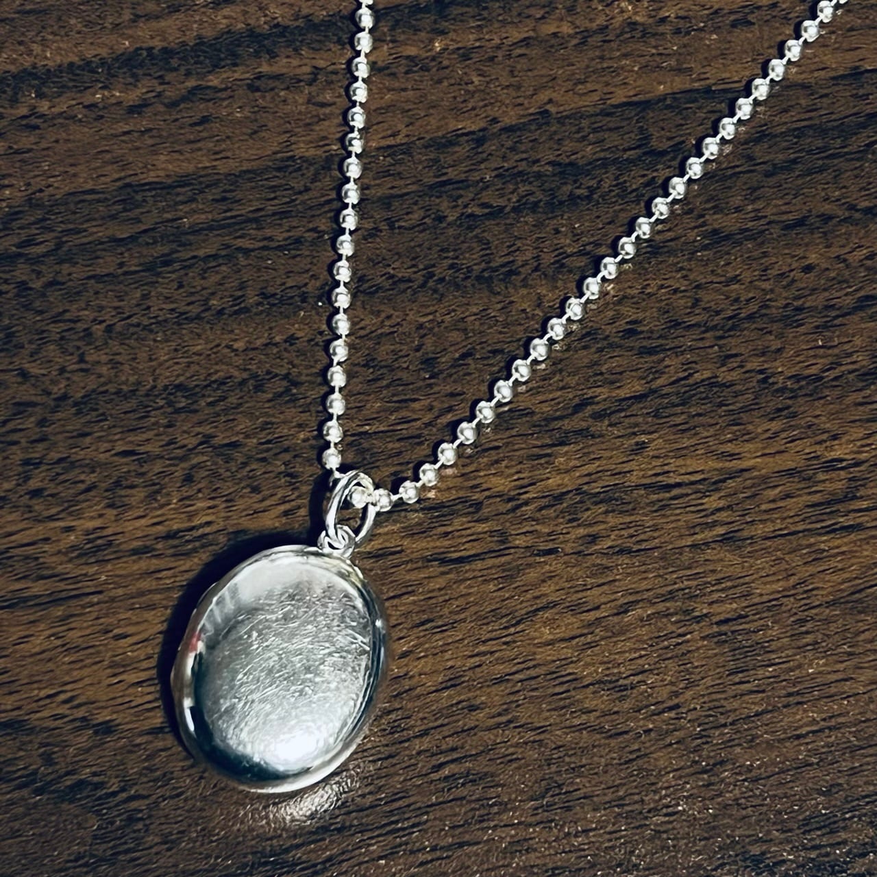 VINTAGE TIFFANY & CO. Locket Pendant Long Necklace Ball Chain 