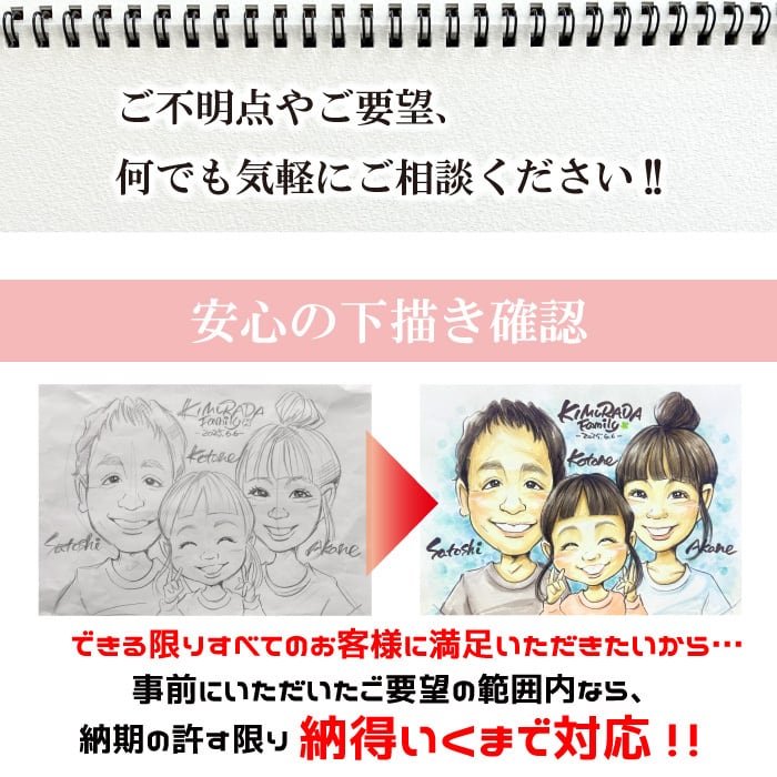 似顔絵 優しい透明水彩タッチ【 松本奈緒子 】 | 似顔絵 プレゼント