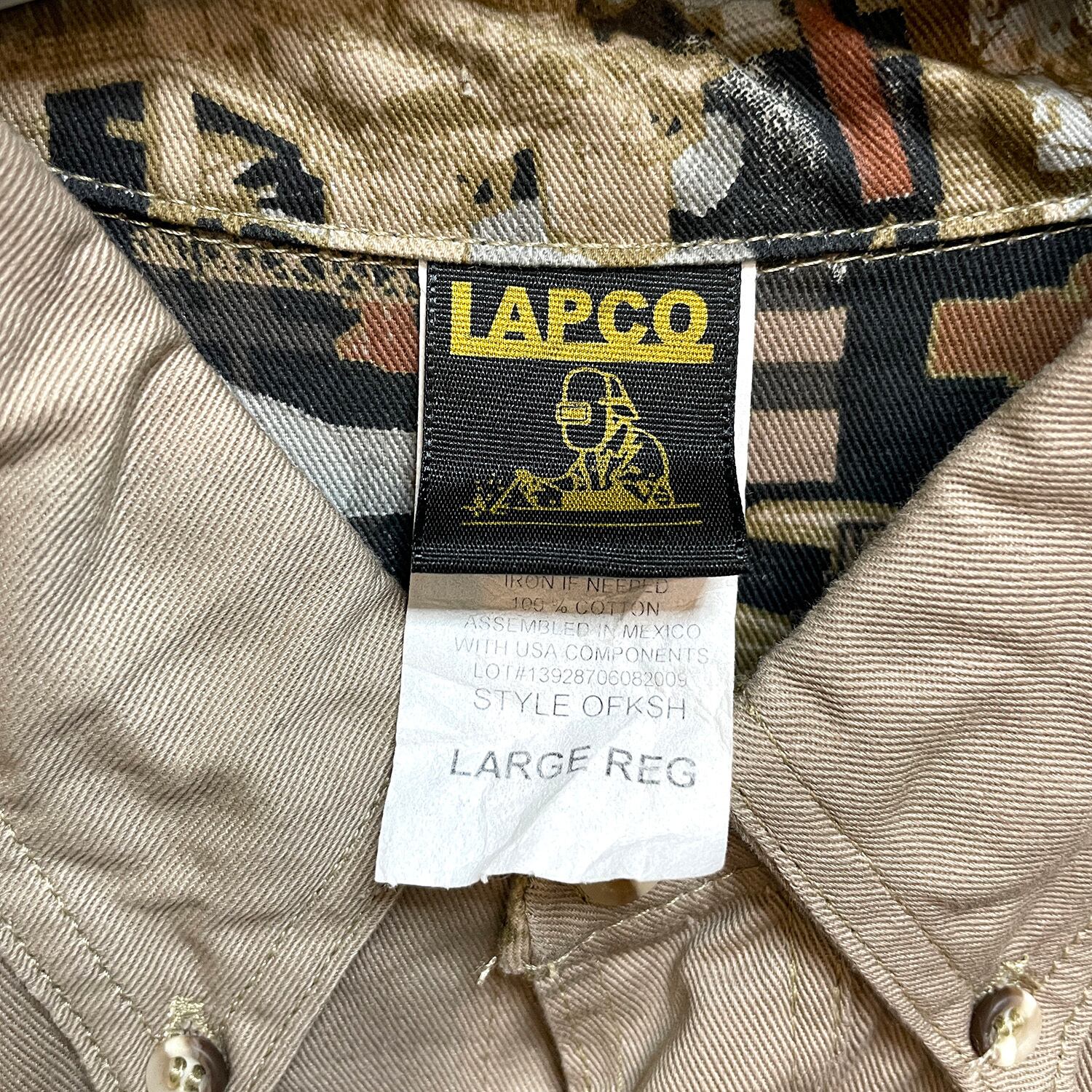 LAPCO ワークシャツ ウエスタンシャツ コットン 厚手 企業ロゴ