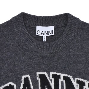【GANNI】‹womens›Graphic Wool Mix Bear Crewneck