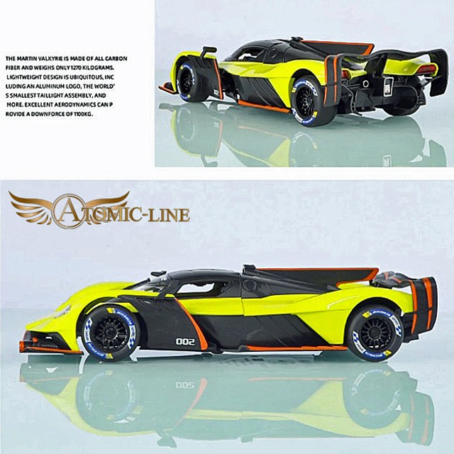 アストンマーティン ヴァルキリー 1/24 ミニカー 全4色 ライト点灯 エンジンサウンド 合金モデル 模型 ジオラマ