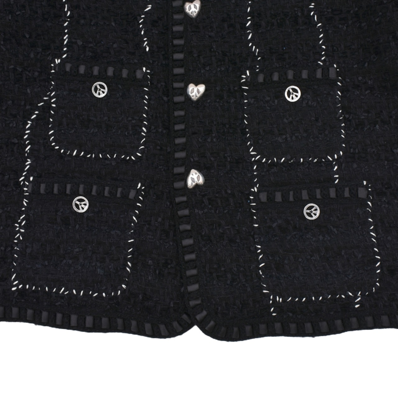 【READYMADE】RE-TW-BK-00-00-264/TWEED HOBO JACKET/BLK - 7