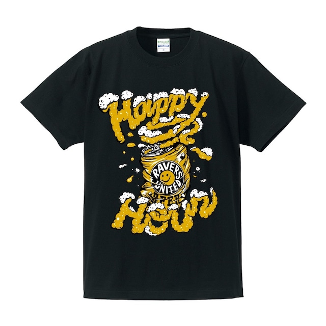 RAVERS UNITED Happy Hour Tee【Black × Yellow】