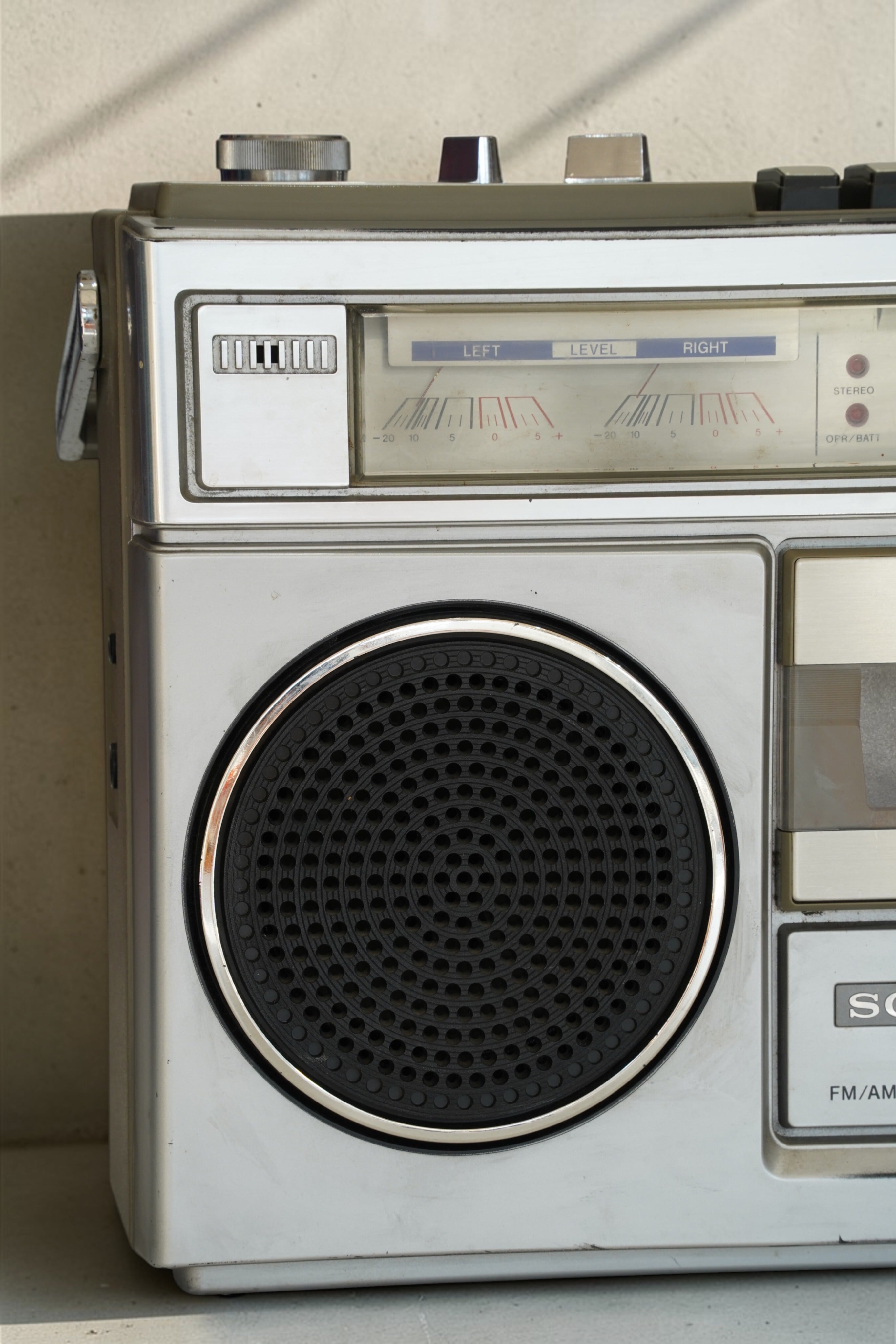 ジャンク】SONY CFS-60 ラジカセ FM/AM ステレオカセットコーダー 昭和