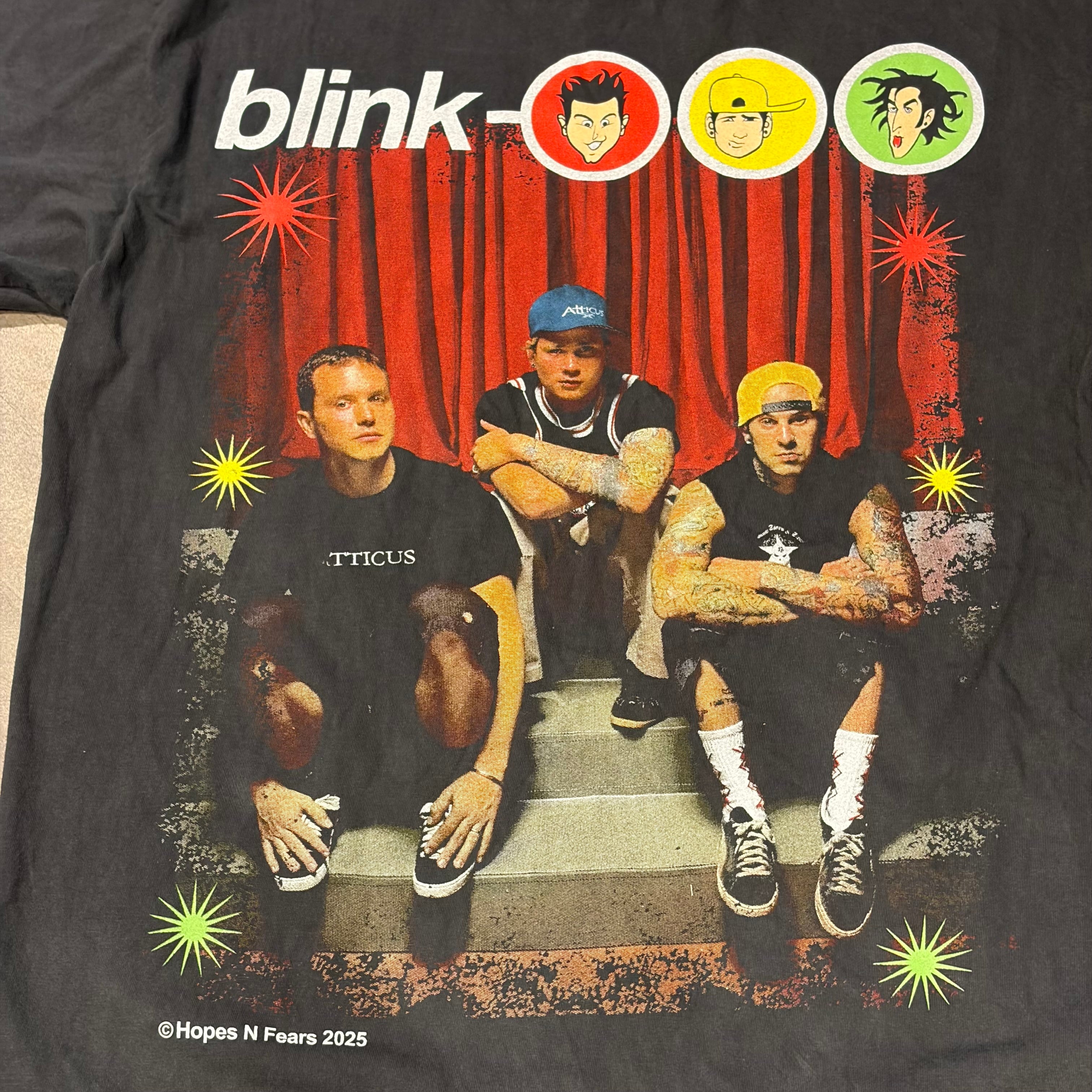 182 バンド t blink 182 t シャツ BLINK-182 バンドTシャツ ブラック