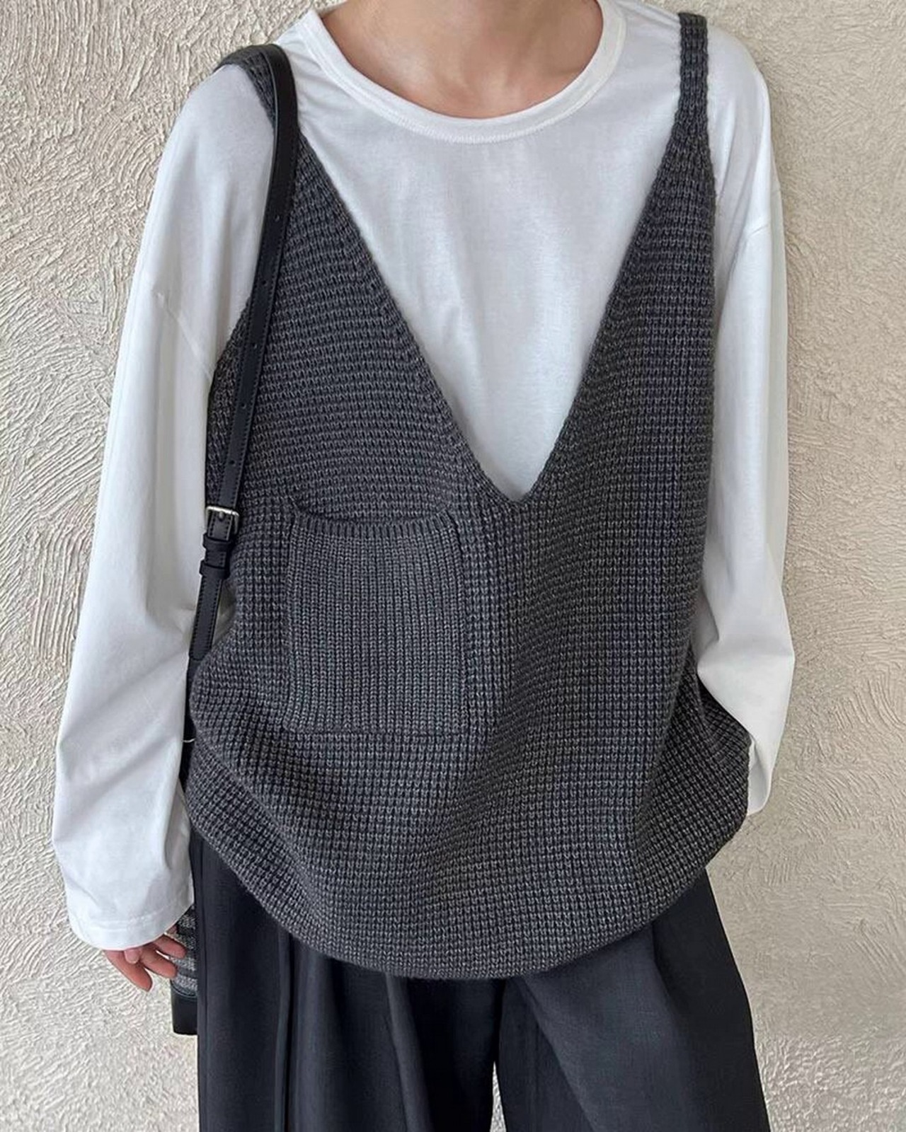 ルーズシルエットニットベスト 3color A0577 - 11