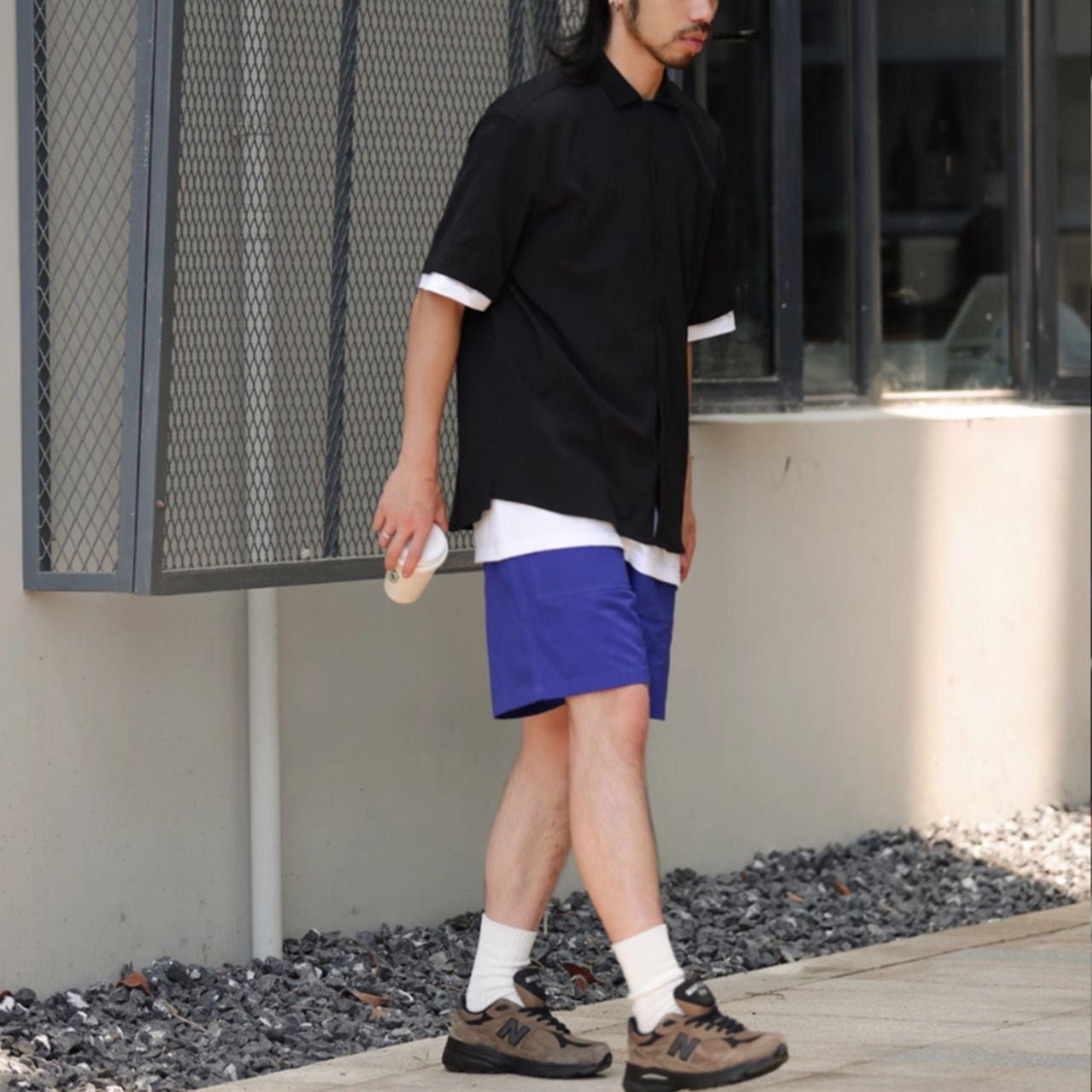 開襟ゆったりシャツ　0696