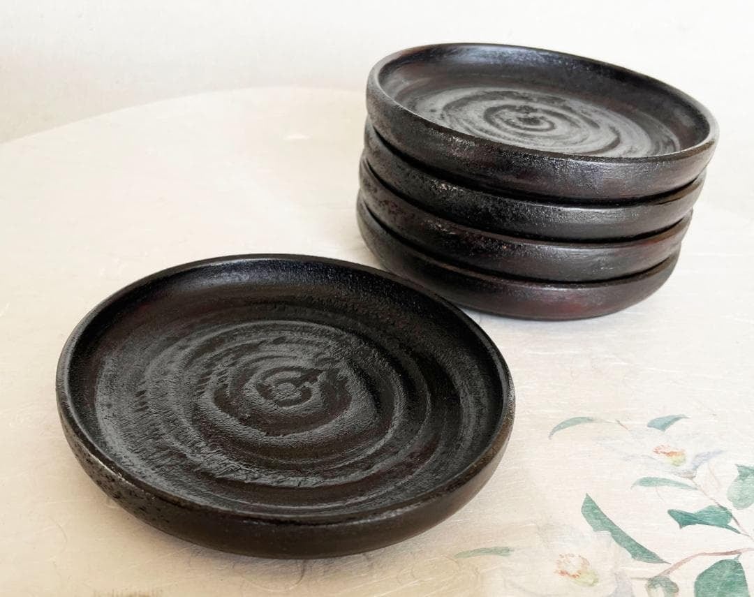 銘々皿 漆塗 松摺漆 5枚 取皿 5寸 15cm 木製 讃岐漆器 | tokuraya