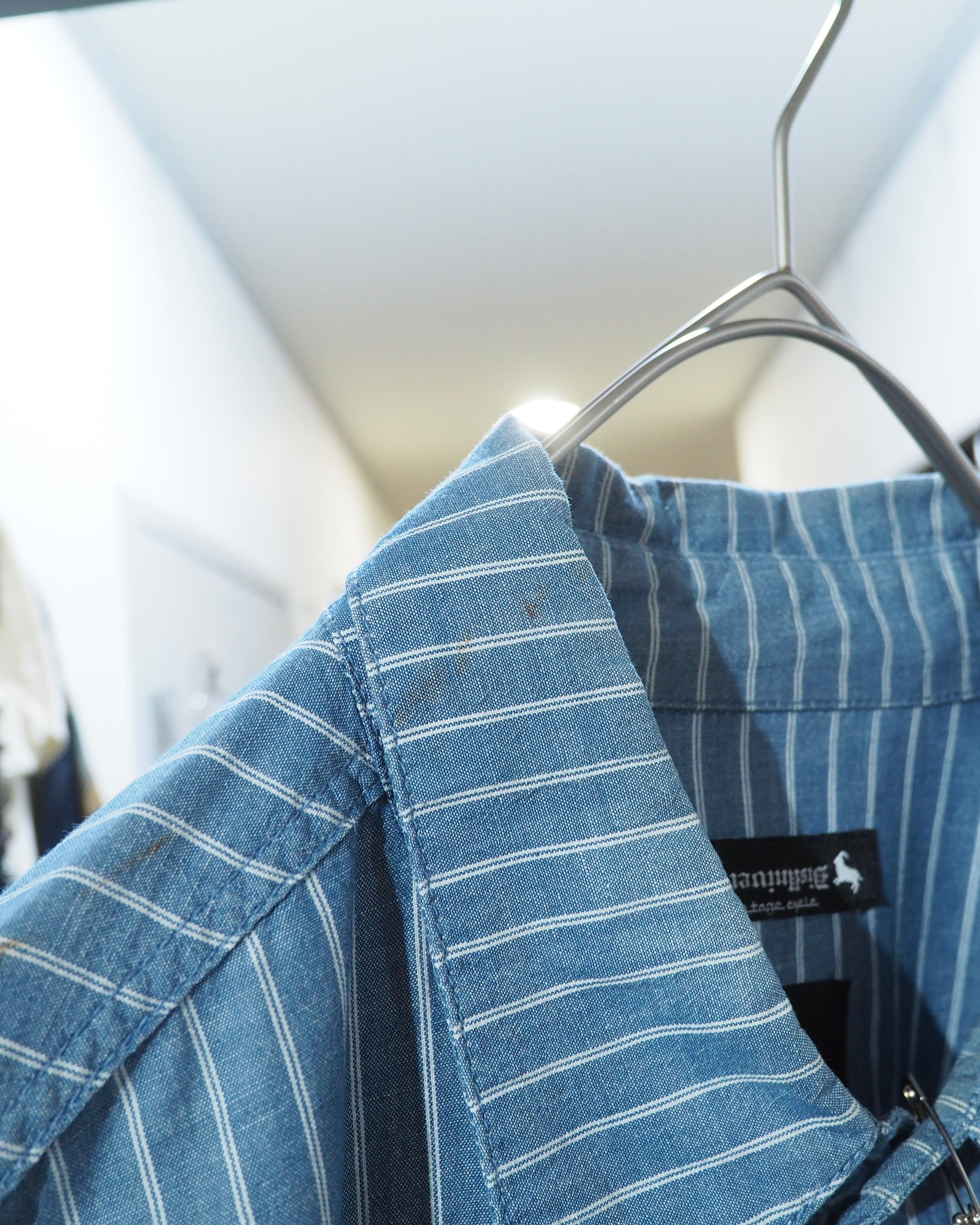 ” Advantage cycle × JIEDA - 再構築 ” Over silhouette Stripe switching shirt