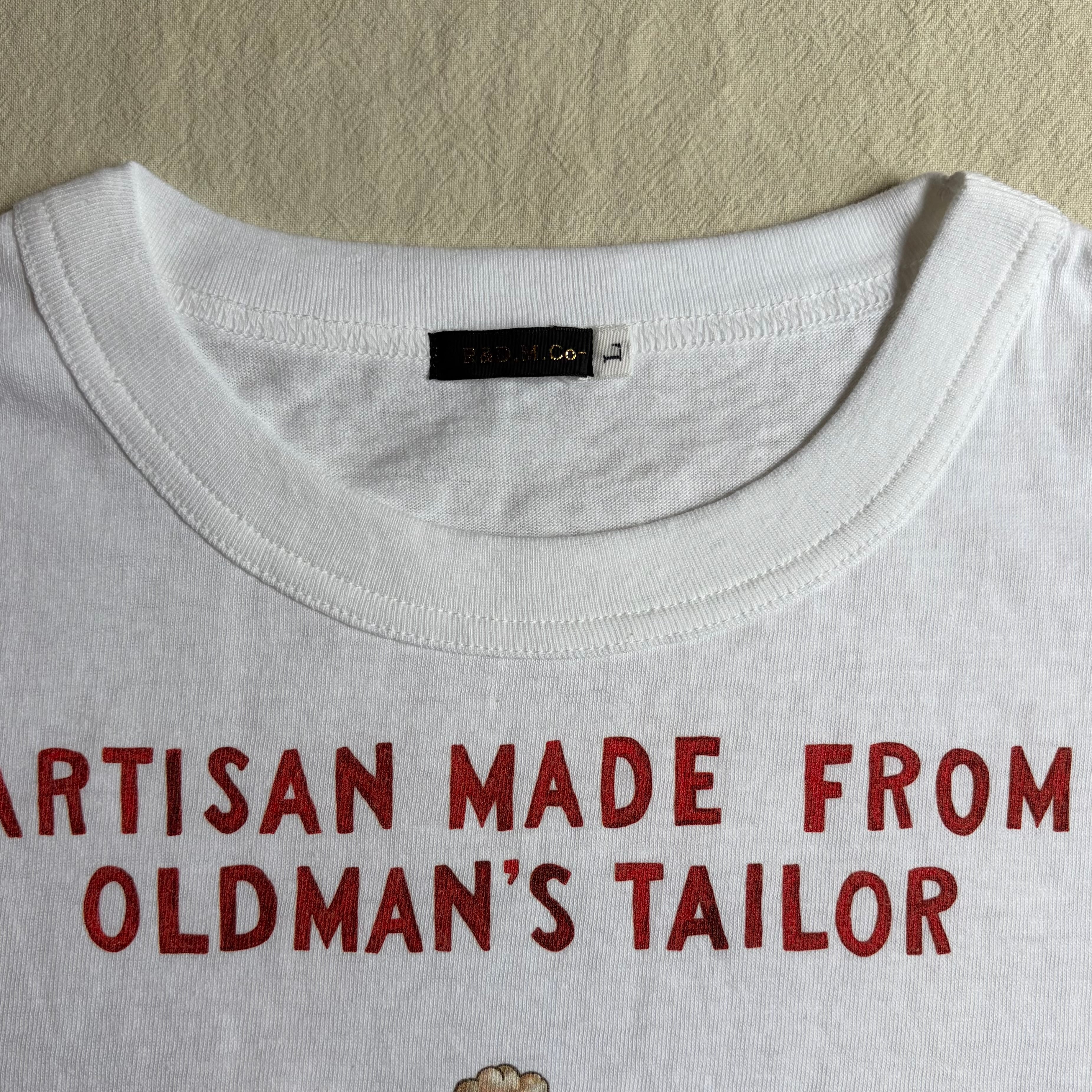R&D.M.Co-/OLDMAN'S TAILOR オールドマンズテーラー Men's BISCUIT T