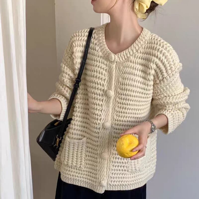 【outer】ニットカーディガン Q7148