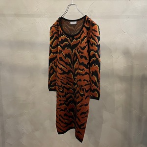 YVES SAINT LAURENT / pattern knit one-piece / 90's