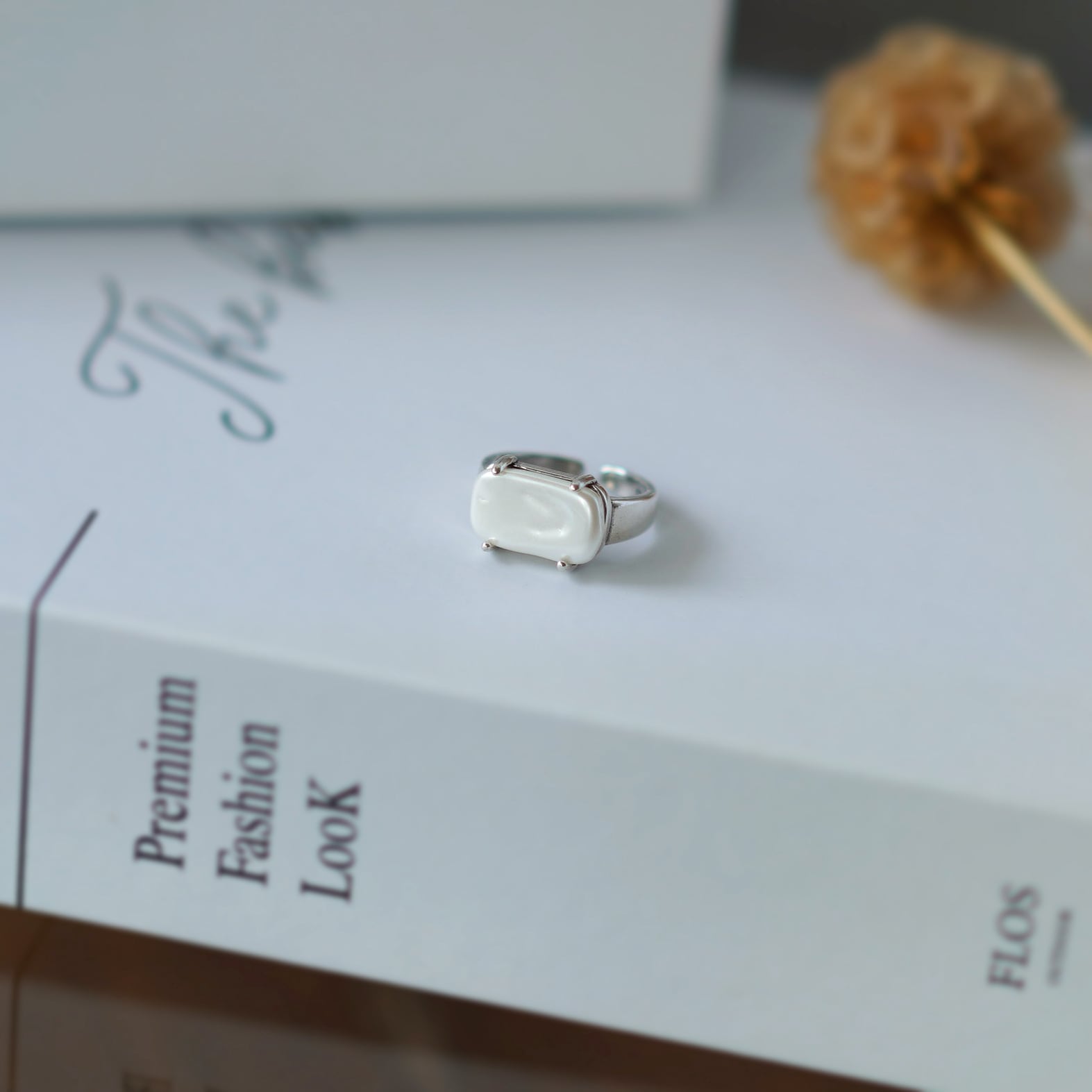 スクエア・バロックパール・リング | jojono