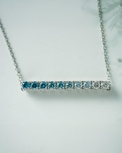 Gradation Line Necklace / Pt / Diamond / KDN-023【受注生産】