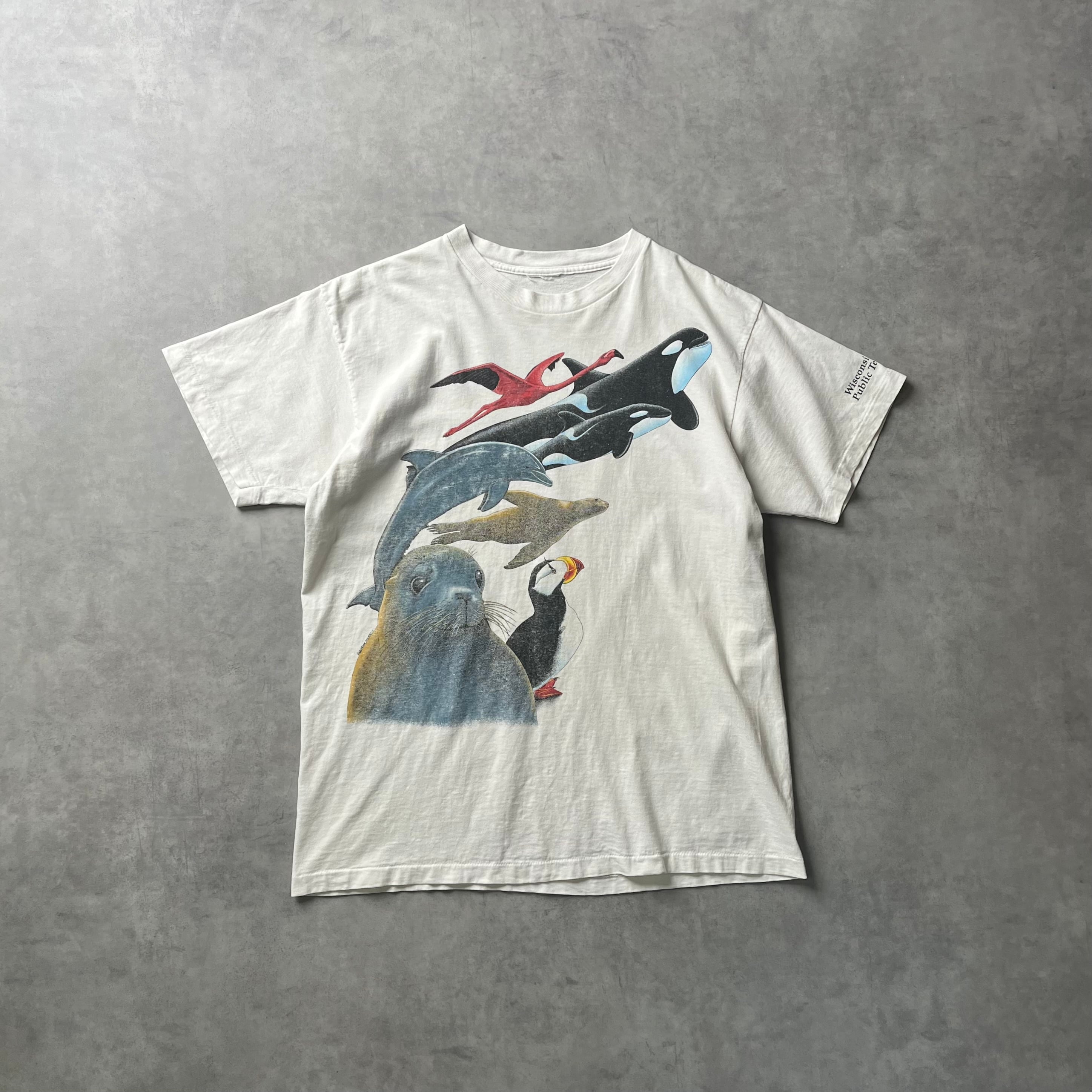1987s USA製】アニマルTシャツ HARLEQUIN NATURE GRAPHICS | 古着屋 Re;