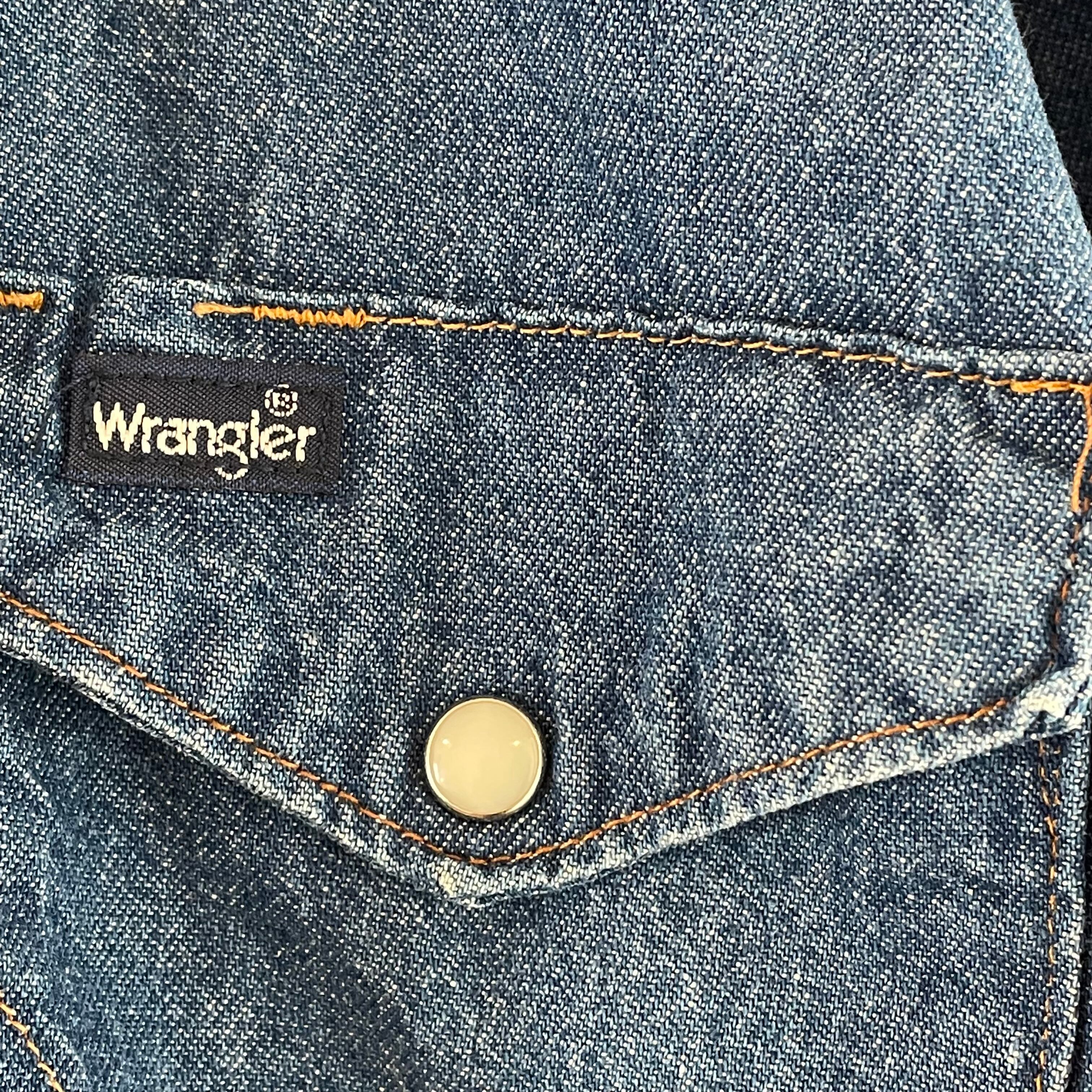 Wrangler】80s 90s ラングラー ウエスタンデニムシャツ アメリカ古着