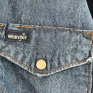 【Wrangler】80s 90s ラングラー ウエスタンデニムシャツ アメリカ古着
