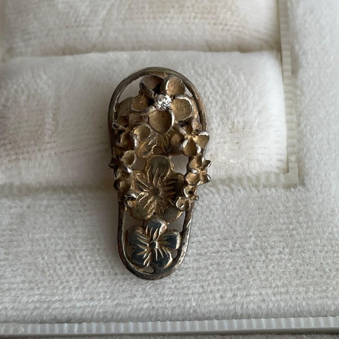 40s Sweet Heart jewelry Puffy Heart Sterling WWⅡ Forget me not 第