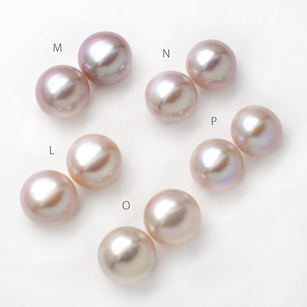 10.0-11.0mm ラベンダーピンク 淡水パール ピアス イヤリング / ボタン