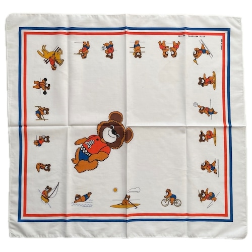 【レア！】 80s RN14193 ミーシャ モスクワオリンピック　ヴィンテージ バンダナ