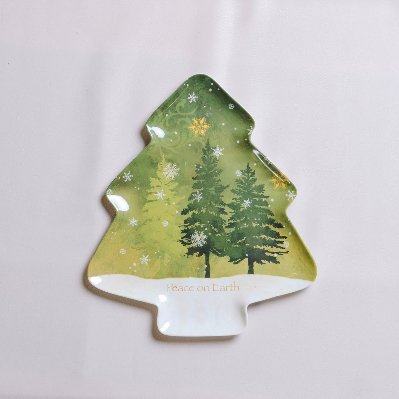 クリスマス グリーン メラミン皿 ツリー型 縦27cm