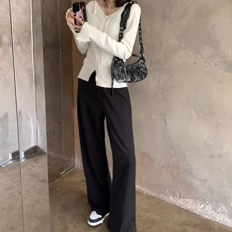 ワイドスラックスパンツ 2color APA0003