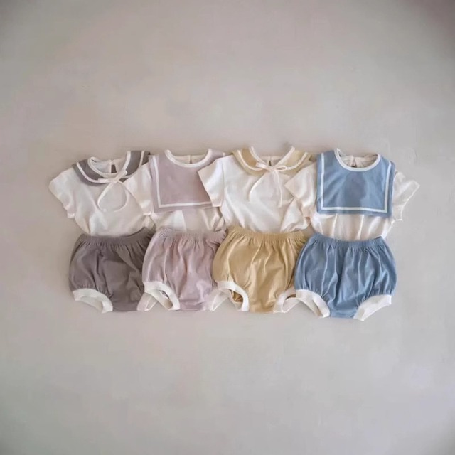 【BABY】セーラー風カラーバリセットアップ