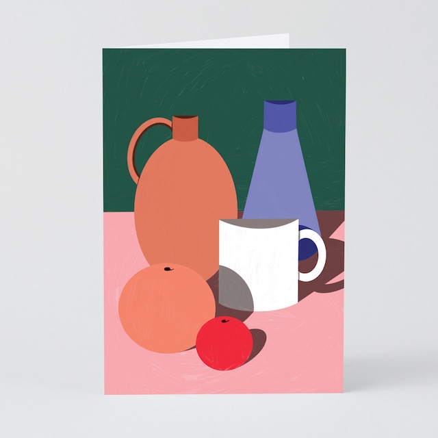 WRAP "Objects & Oranges"  ART CARD  Artwork by Ana Popescu