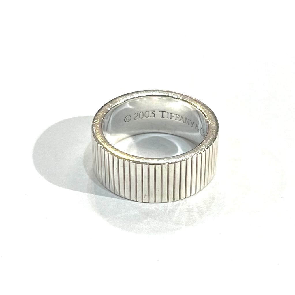 希少 【TIFFANY&CO】【12.5号】2604 コインエッジリング SV925シルバー