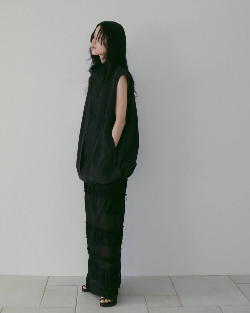 anuke 】Standcollar Pocket Vest | valance 福井｜レディース
