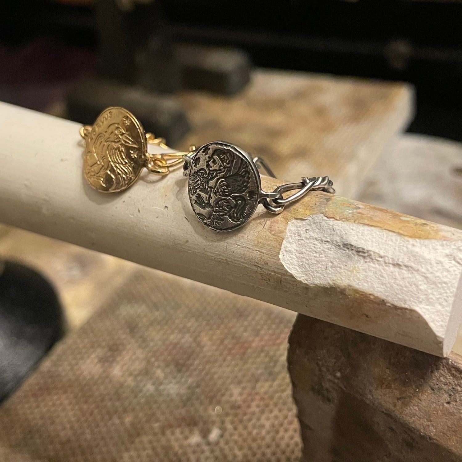 SV925 Etched Chain Ring -Corvus / シルバー製 エッチングチェーン