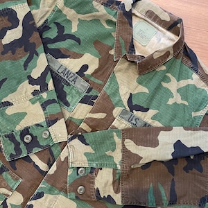 【USA古着】米軍実物 ミリタリージャケット BDU jacket 迷彩 カモフラ M アメリカ古着