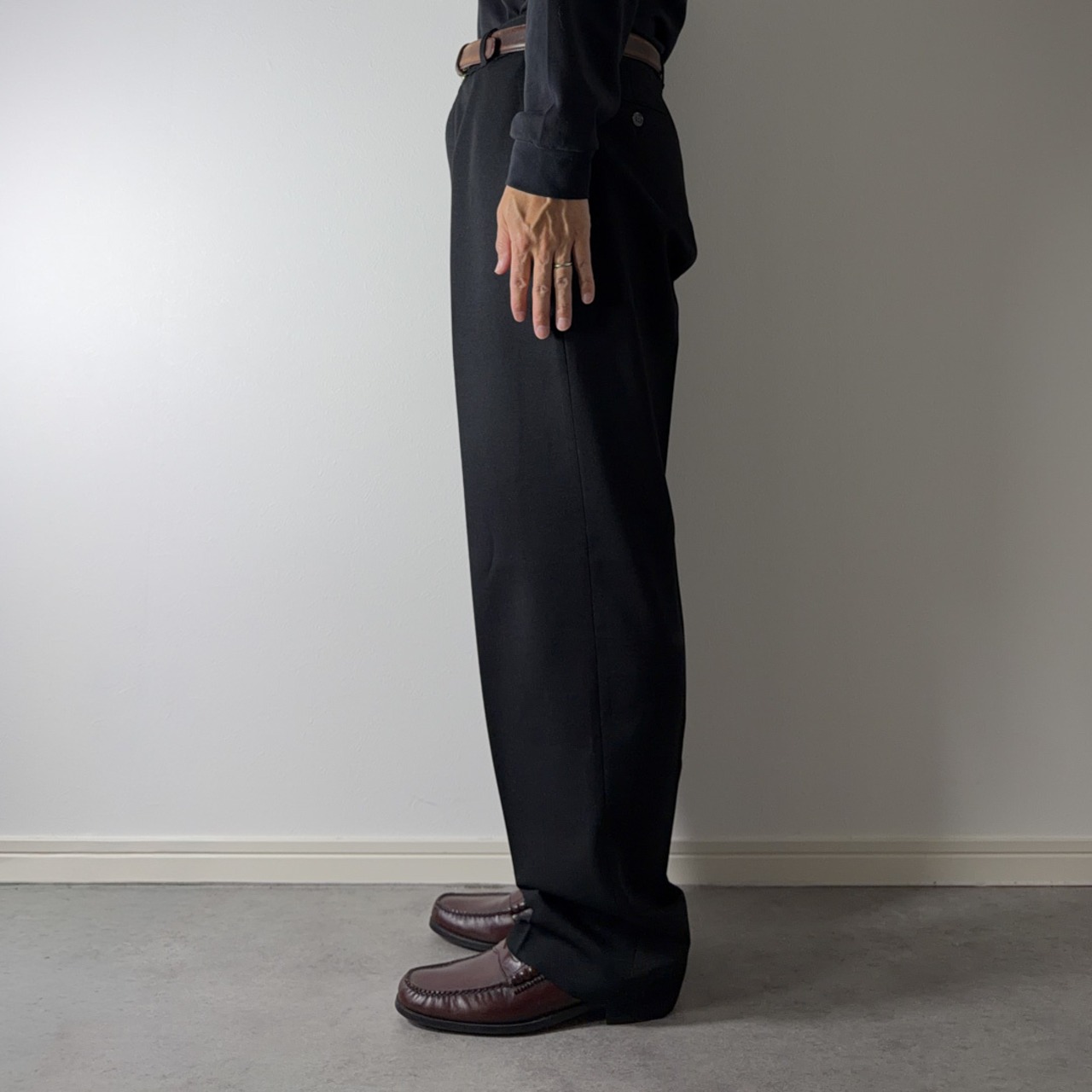 90s Levi's ACTION SLACKS BLACK "made in USA" [W36L32] 古着 - 17
