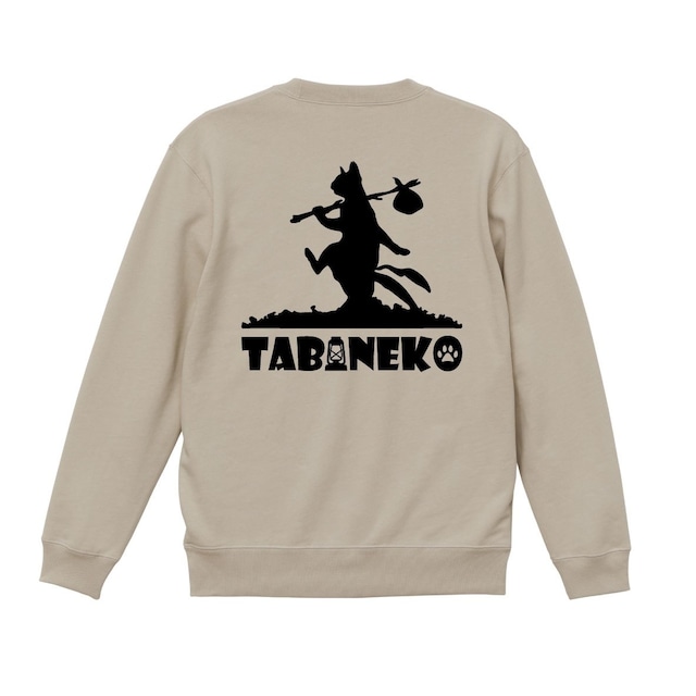 BackPrinted Sweat Sandbeige