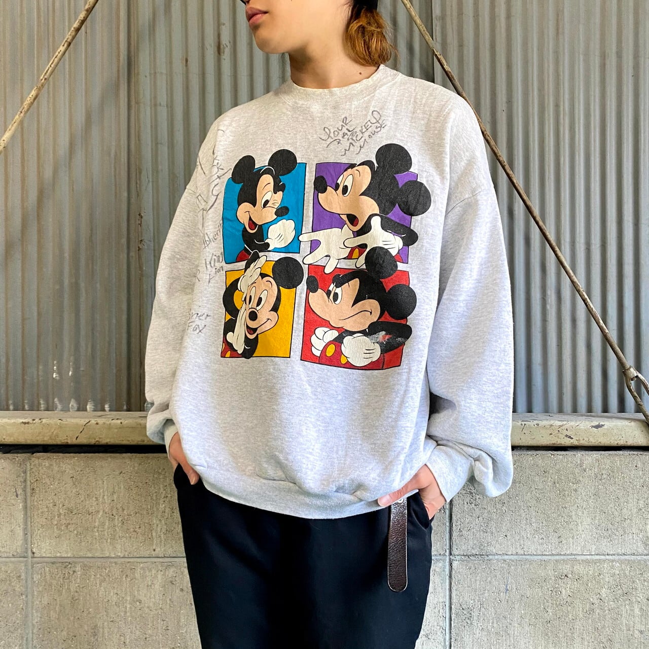 90s USA製 MICKEY INC ディズニー スウェット トレーナー XL