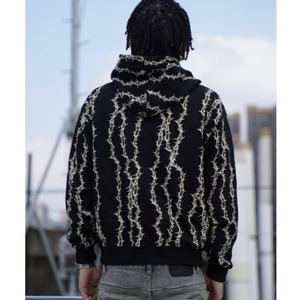 2color TGFCLUB chain print hoodie