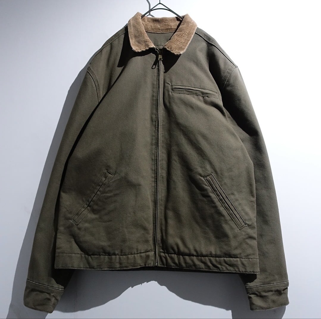 Green Detroit Type Design Duck Jacket