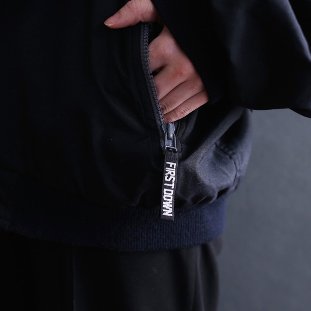 "FIRST DOWN" reversible fleece full-zip jacket