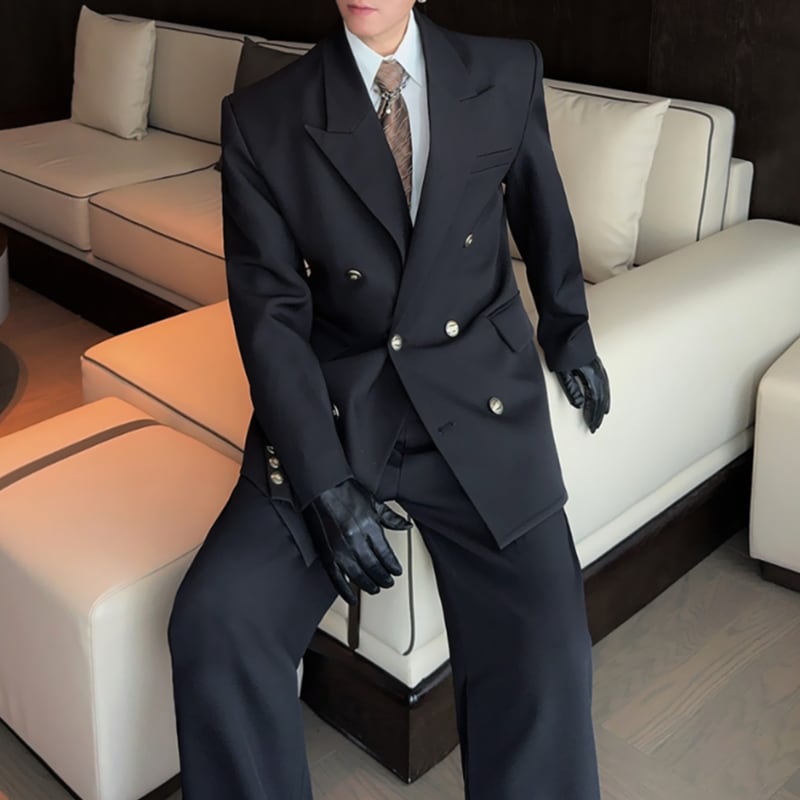 ノーブルライン ダブルブレスト ワイドセットアップ 2カラー LB1710