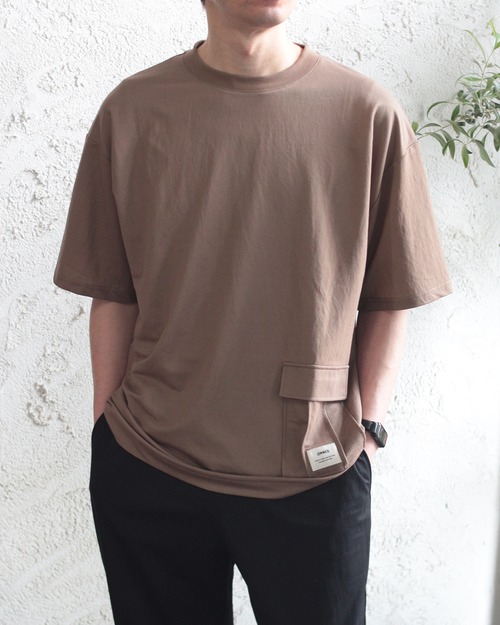 【OMNESメンズ】接触冷感レーヨンナイロン サイドポケットTシャツ（240409）