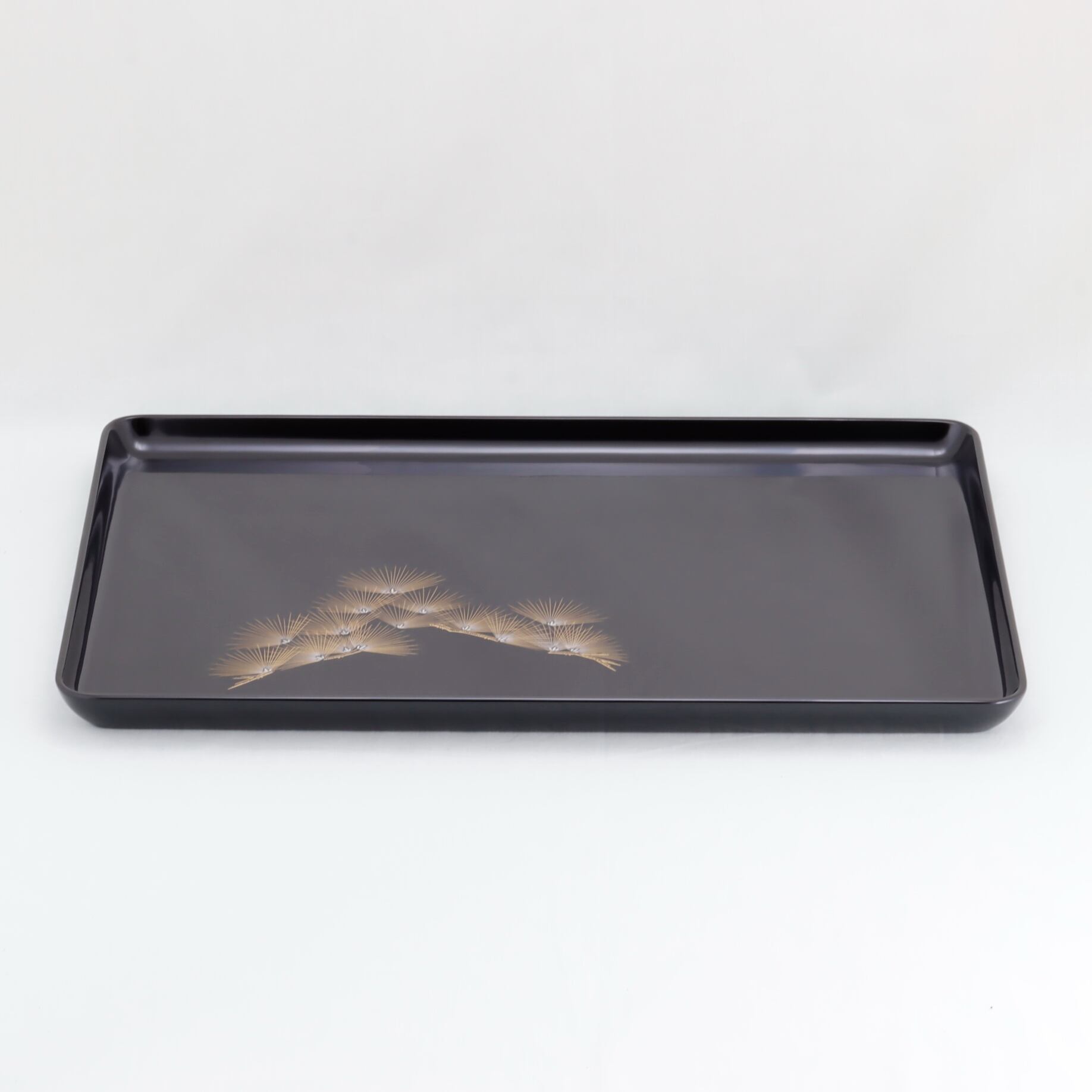 660-1 輪島塗／長手盆／尺6／扇松沈金 | 輪島塗 加藤漆器店 公式