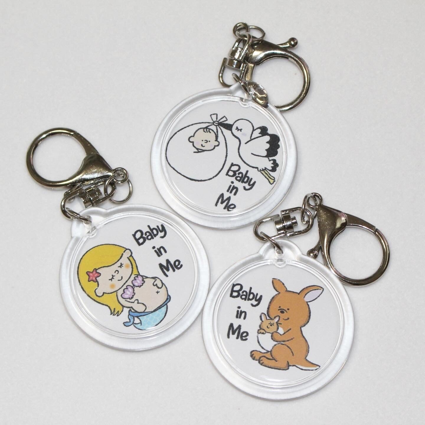 ❁オーダー承ります❁ コウノトリさんキーホルダー マタニティマーク