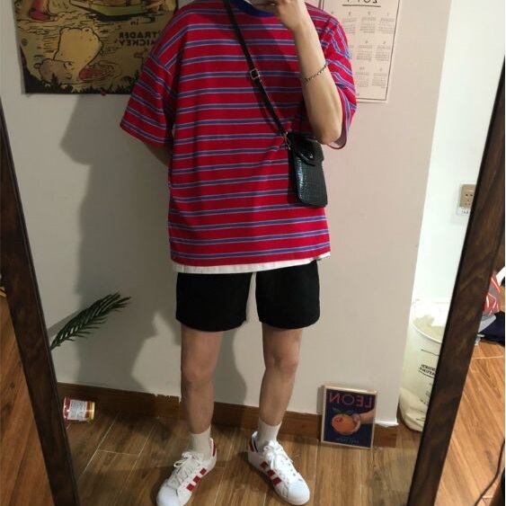 全4色 ボーダー Tシャツ カットソー 半袖 バイカラー カジュアル