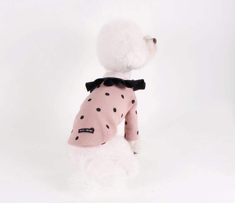 ドットフリルニット S ~ XL 2color / 犬服 ドッグウェア 小型犬 中型犬 犬の服 わんちゃん ペット