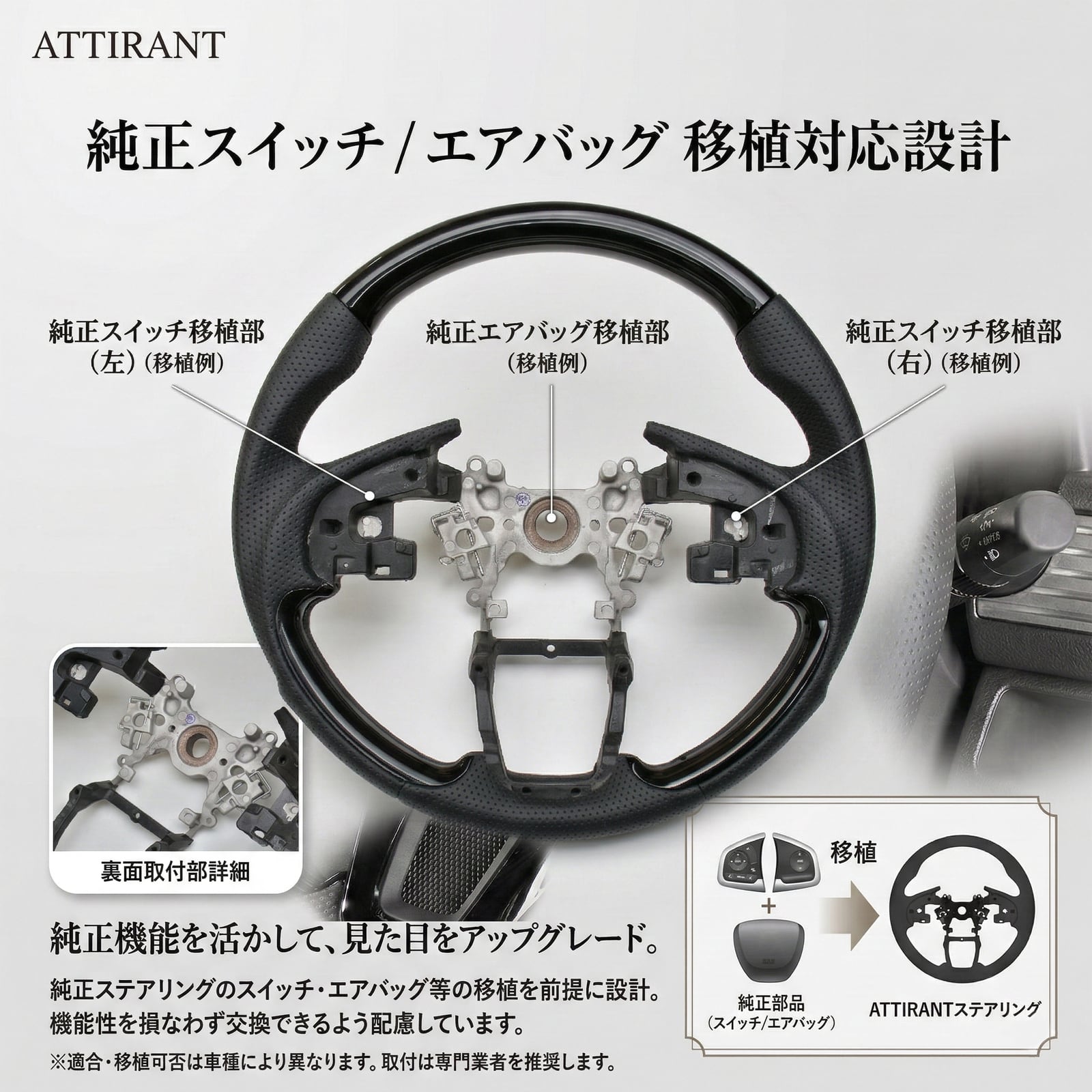 N-WGN JH3 JH4 ガングリップ スポーツステアリング ハンドル