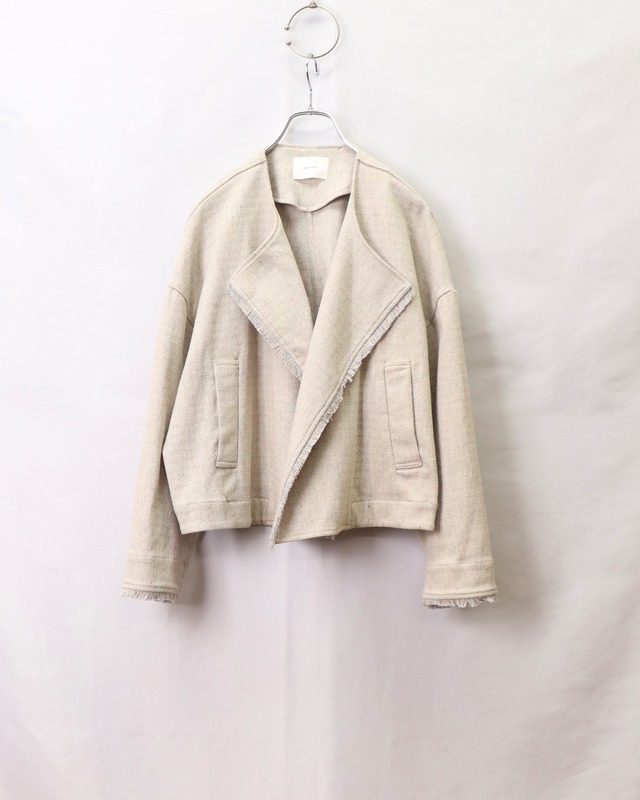 【MANON】TWEED DENIM FRINGE JACKET