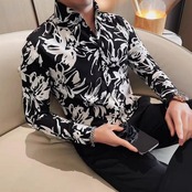 v neck print shirt 00284