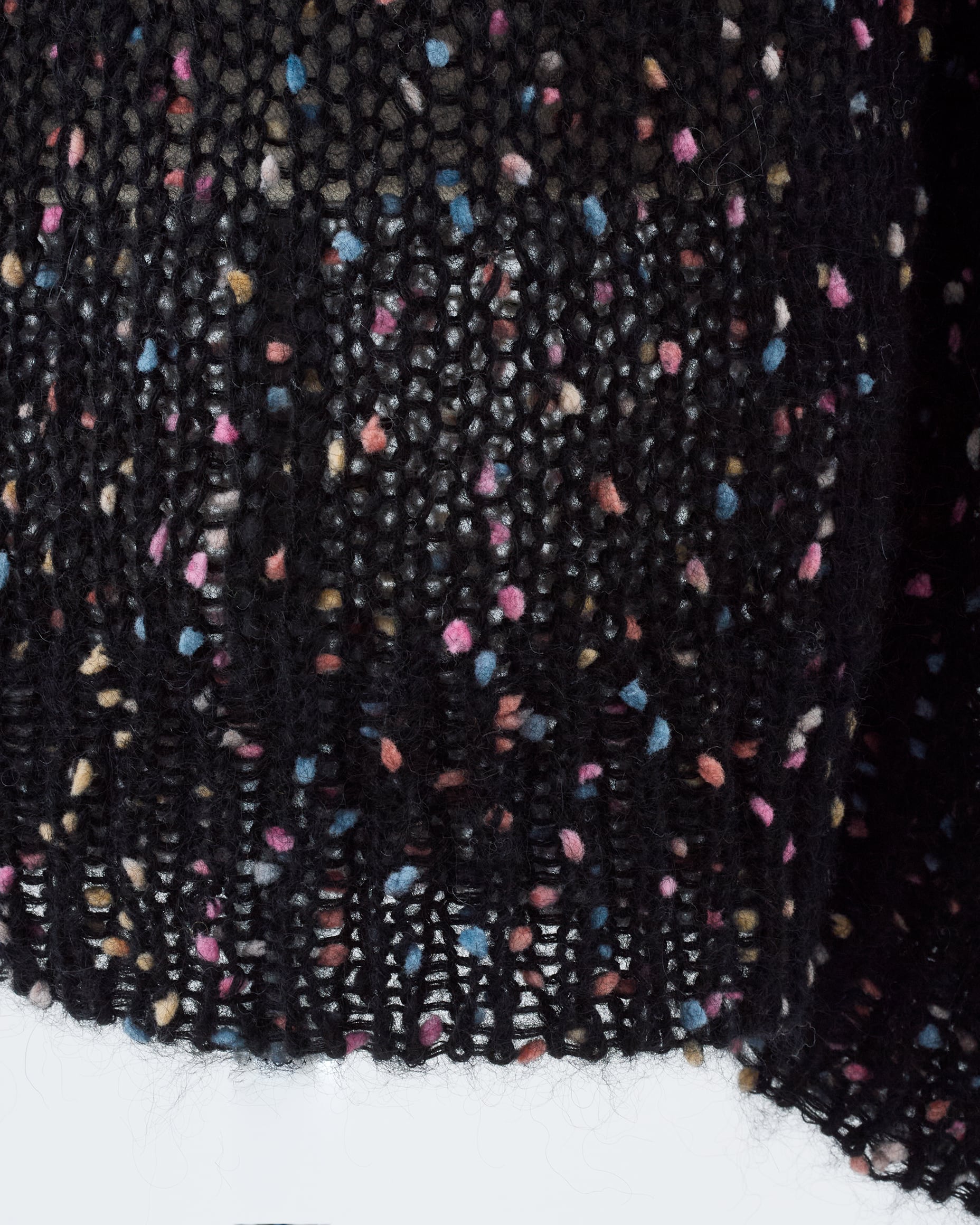 カラフルポンポンニット Sylvian ブラック | Cygne