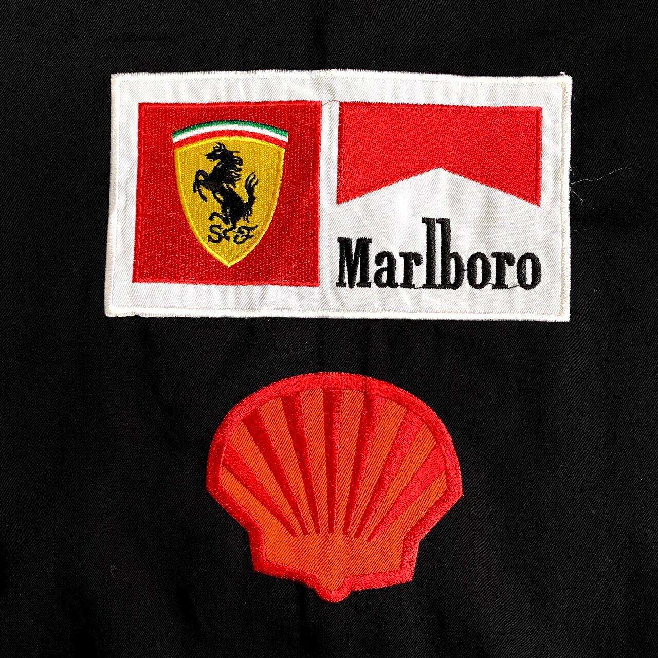 フェラーリ Ferrari レーシング ワッペン 刺繍 半袖 コットン シャツ