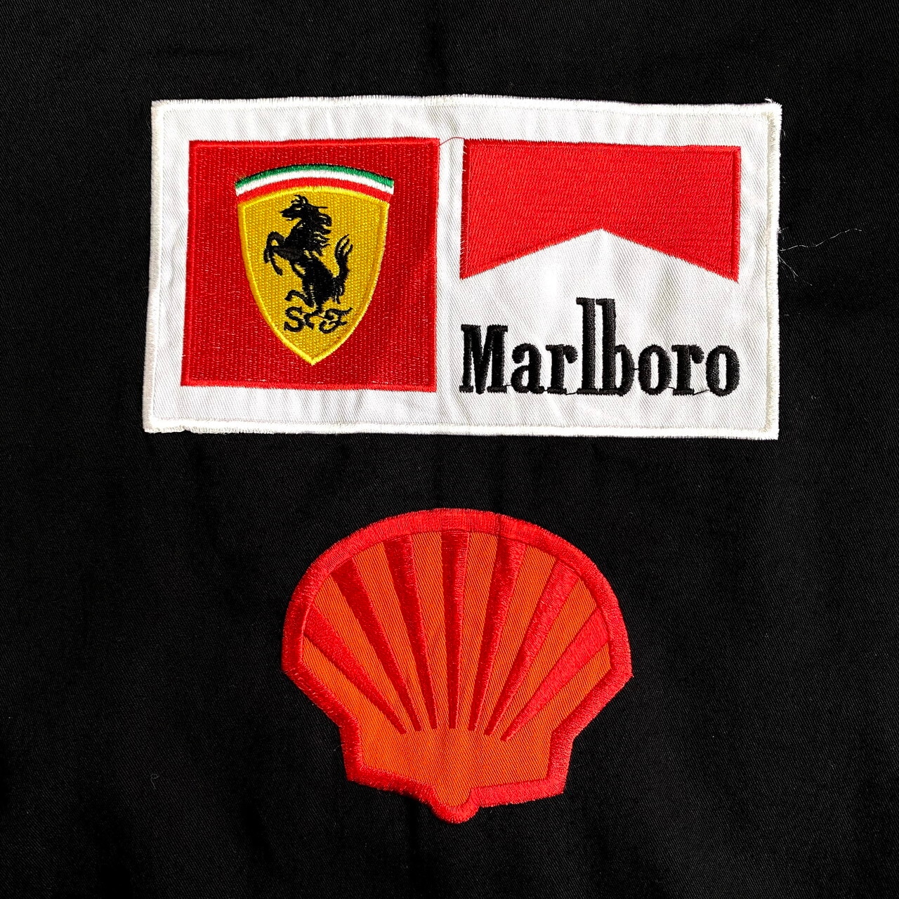 フェラーリ Ferrari レーシング ワッペン 刺繍 半袖 コットン シャツ 